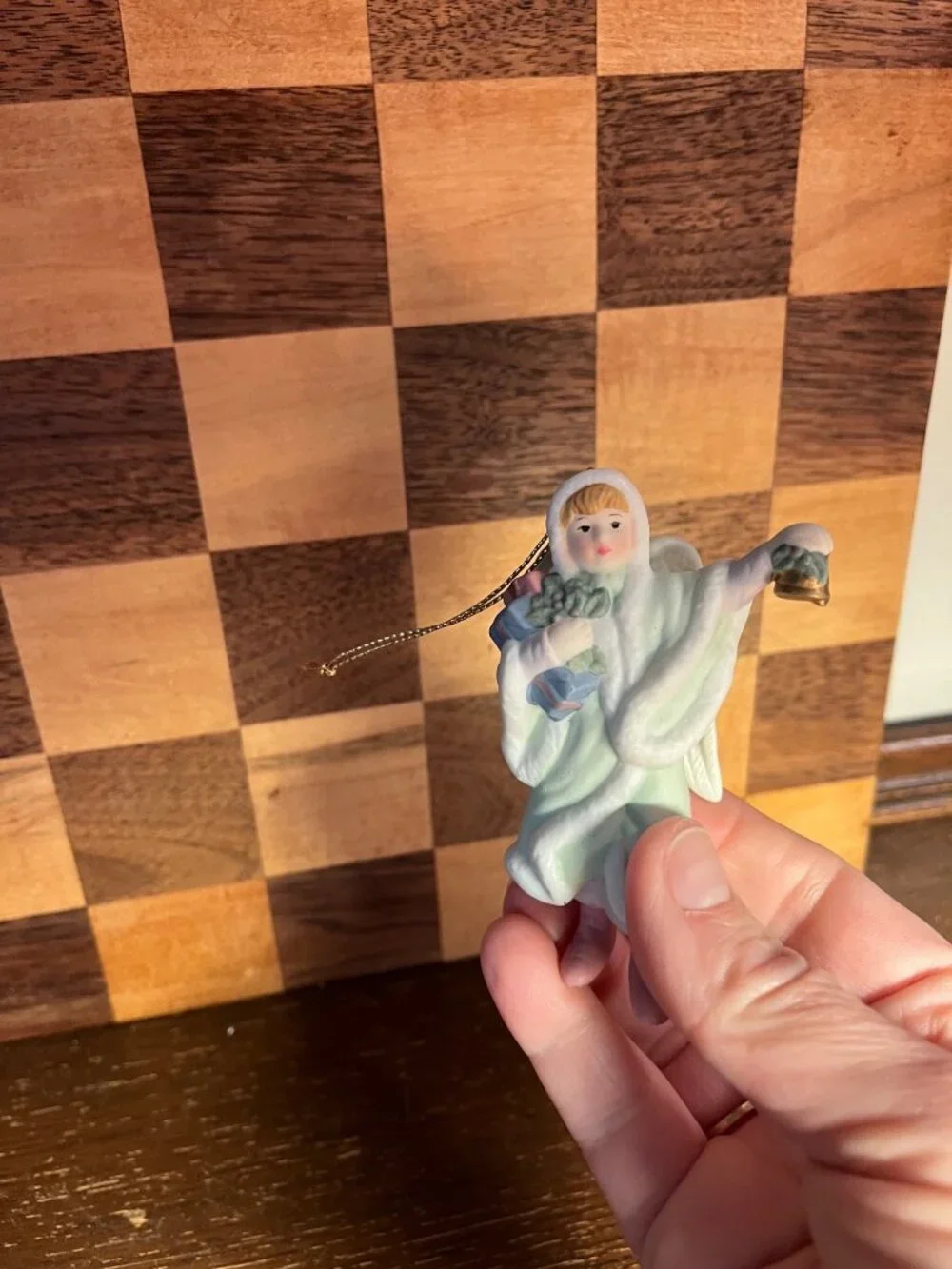 Winter Holiday Angel Ornament  A892